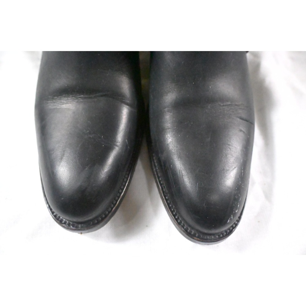 Sartore Paris Black Leather Criss Cross Strap Buckle Ankle Boots Sz 37.5 US 7.5 - Picture 2 of 12
